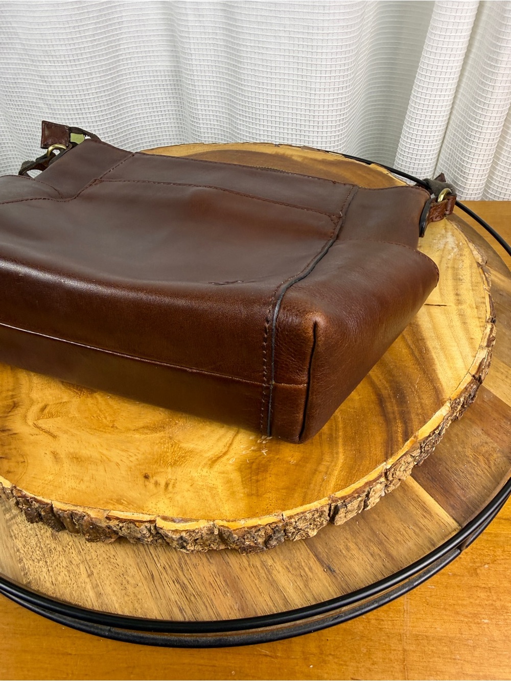 Patricia Nash Aveley Chestnut Tooled Leather Floral Crossbody Bag EUC - Picture 11 of 15